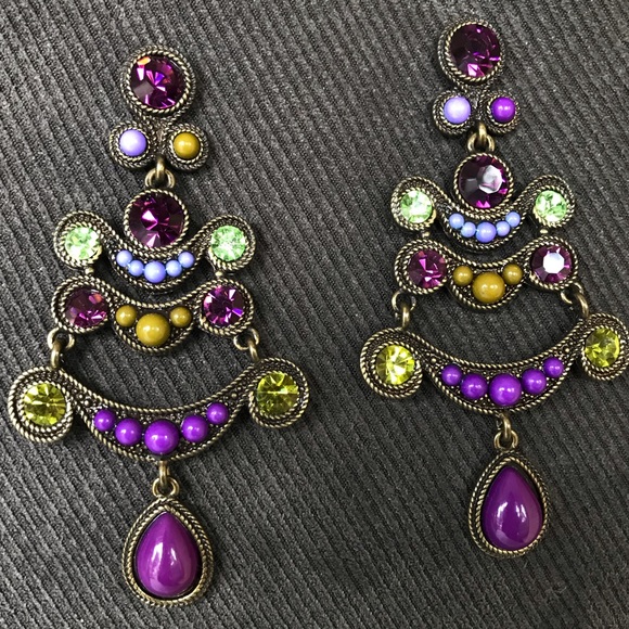 Purple and Green darling earrings - Picture 6 of 6